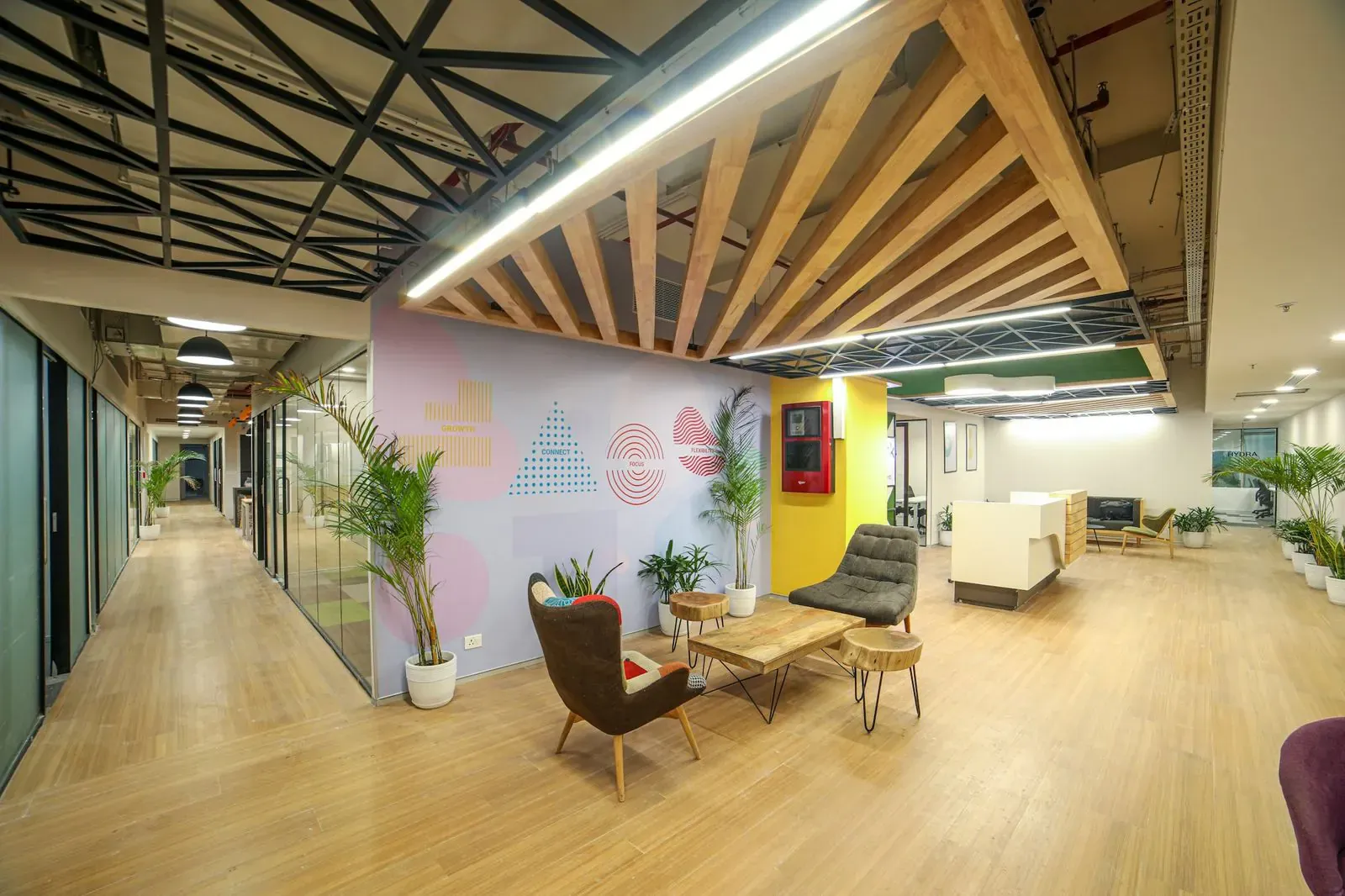 Reception and breakout area on arrival