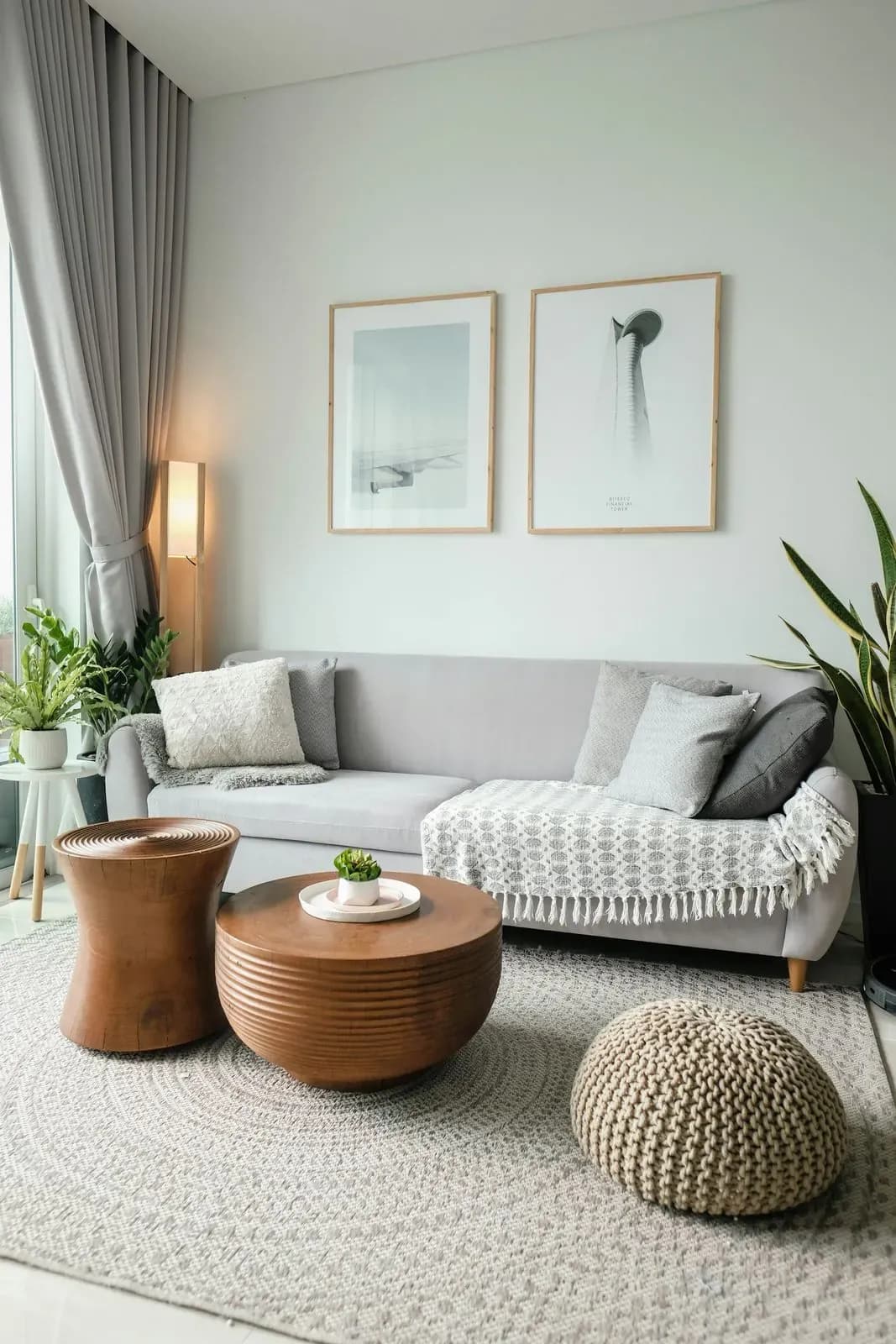 Reworked living room with soft neutral palette